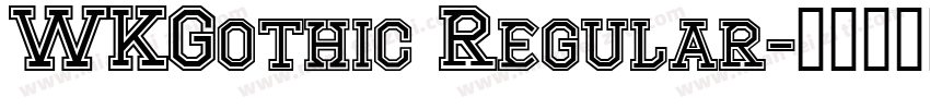 WKGothic Regular字体转换